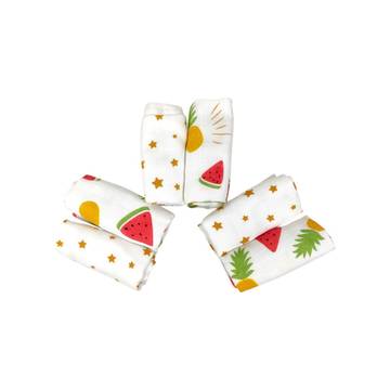 Nuluv Yellow Pineapple Wash Cloth (White)